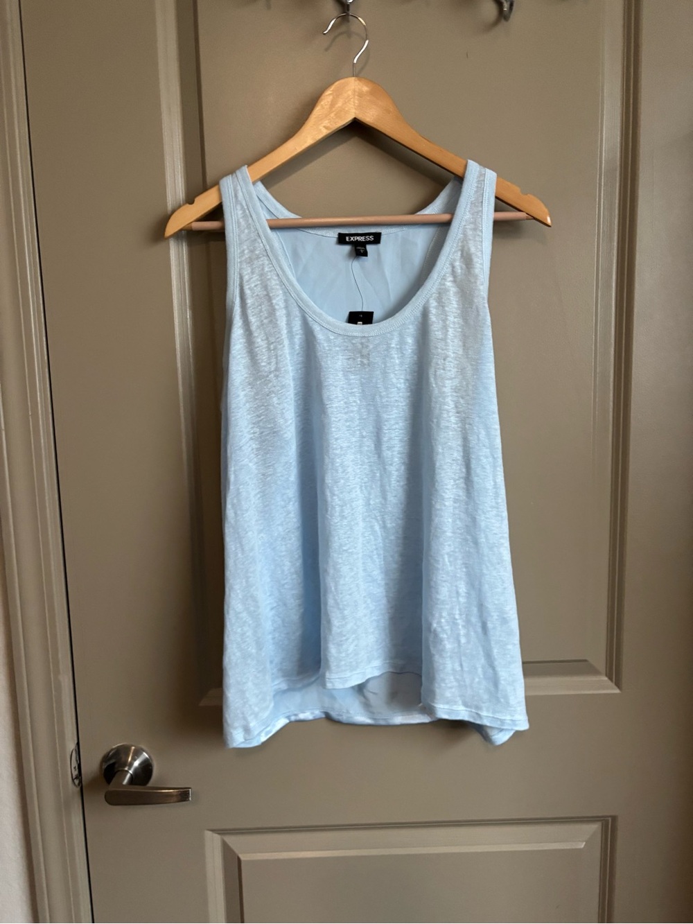 Express Light Blue Scoop Neck Tank